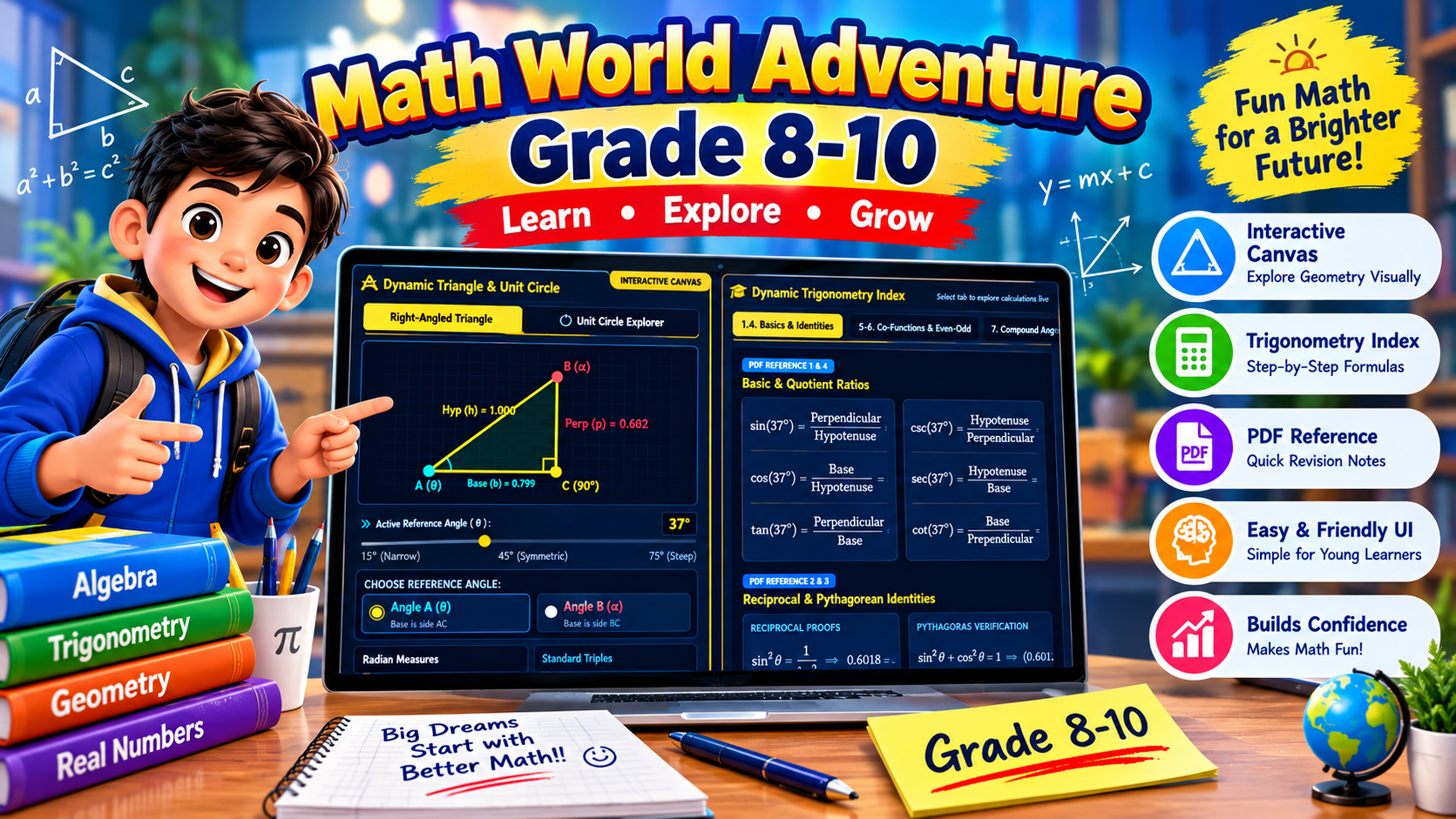 Trigonometric Formula Grade 8 -10