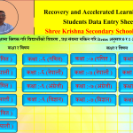 ReAL Plan All Subject Student Data Entry Dynamic Sheet Grade 3-8