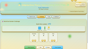 Interactive Place Value Using Unit Tiles.Grade-3