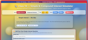 Class 10 — Simple & Compound Interest Simulator